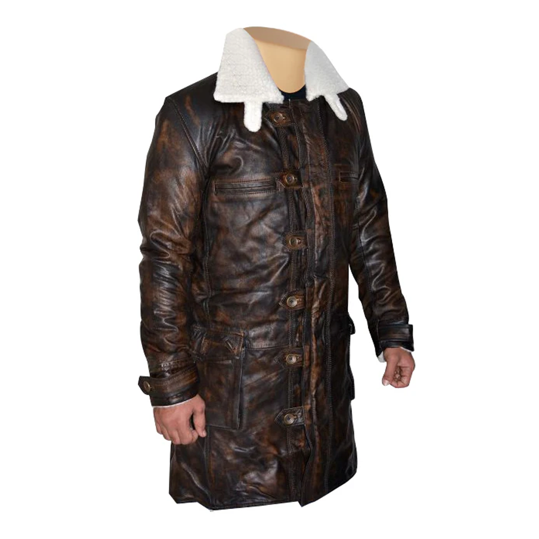 Dark Knight Rises Bane's Distressed Leather Coat