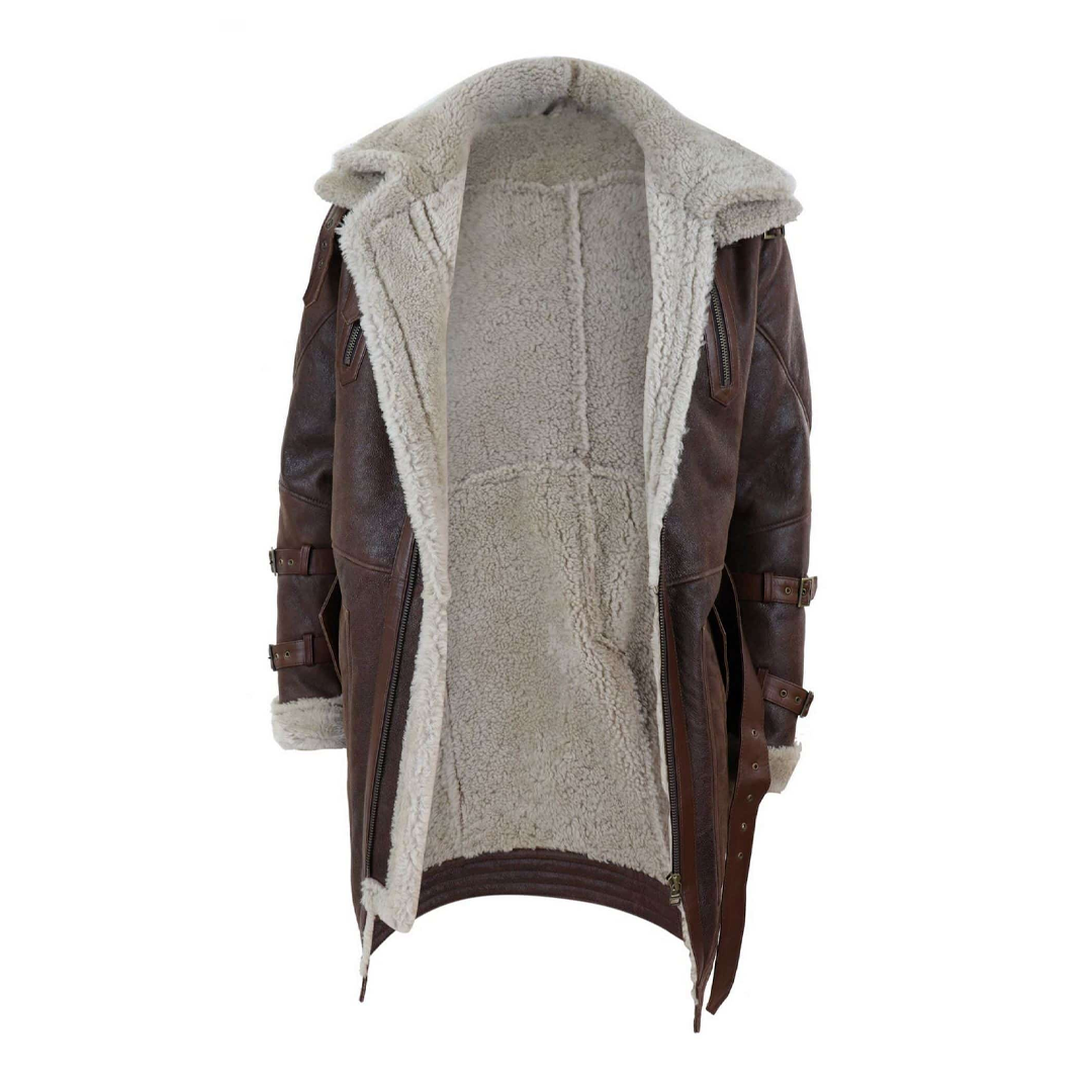 RAF Aviator Real Bomber Shearling Leather Coat