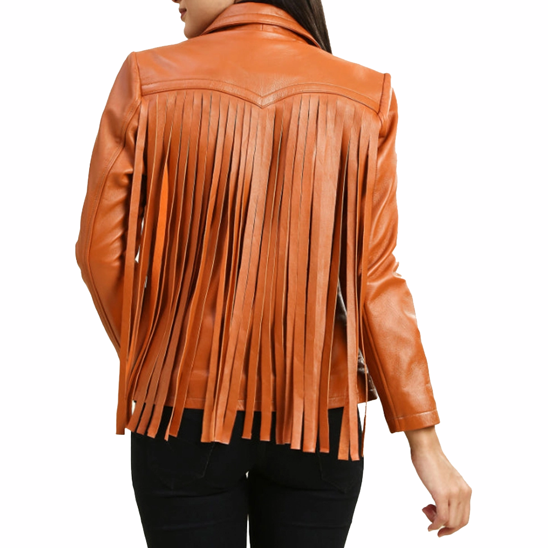 Women’s Brown Fringe Leather Jackets