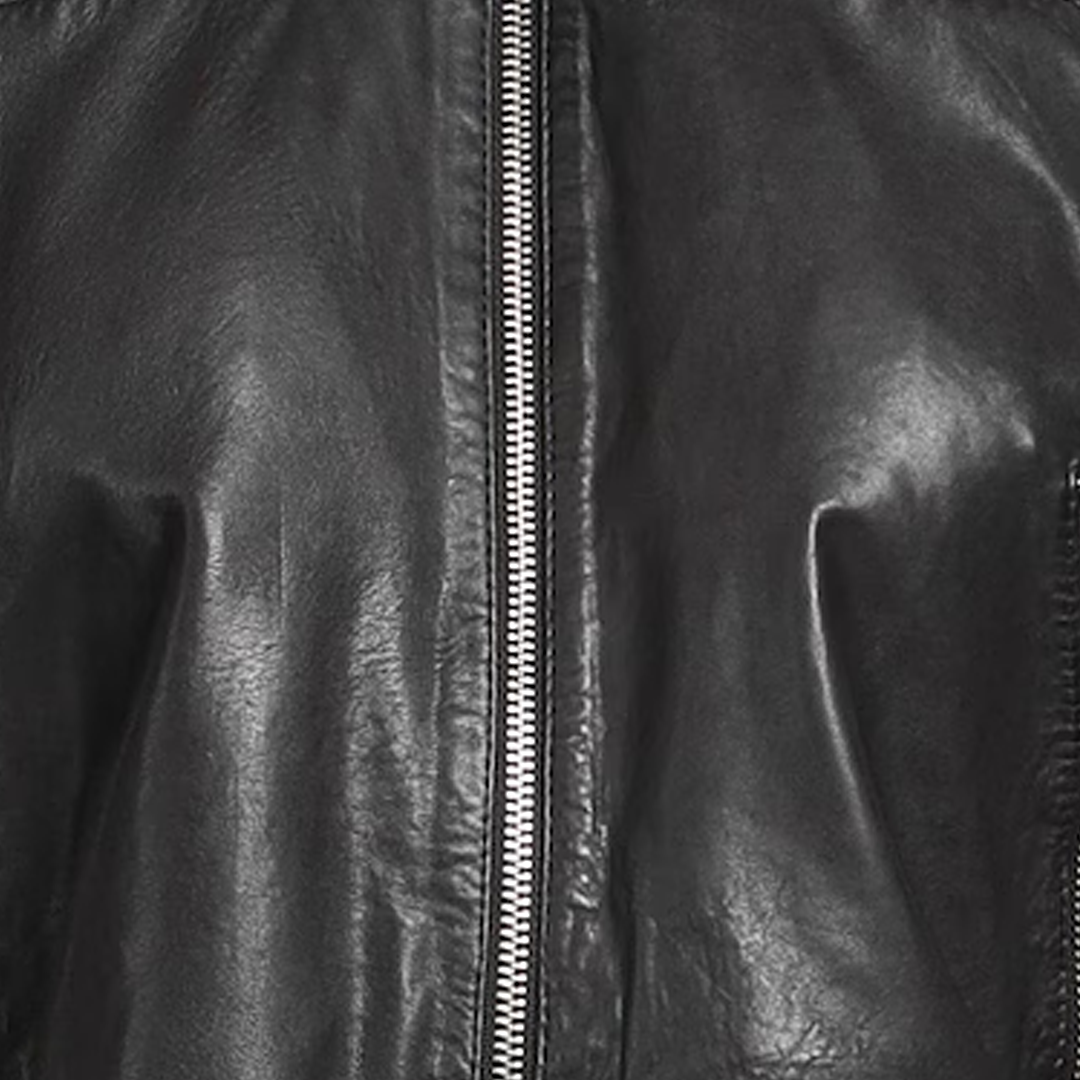 Women's Black Express Bomber Leather Jacket