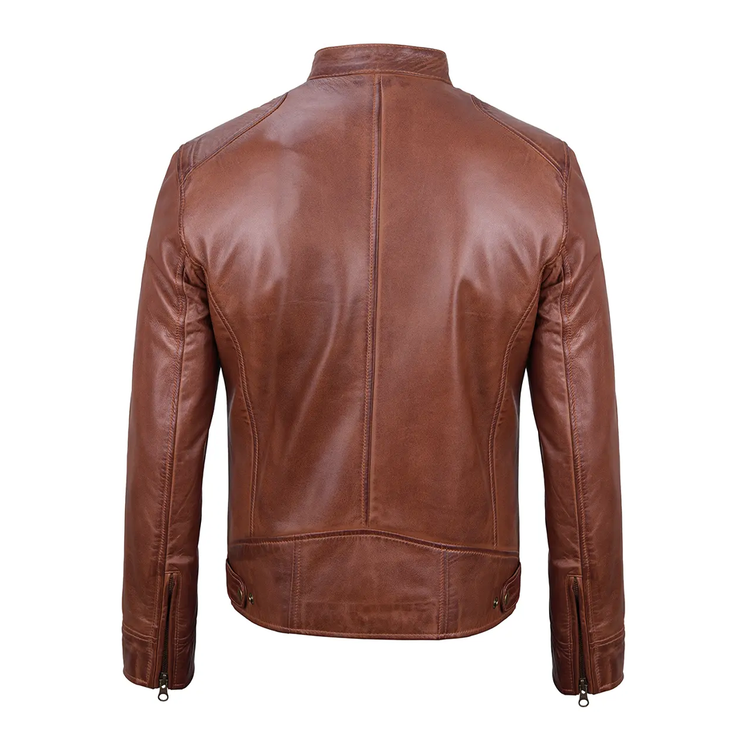 Men's Brown Classic Biker Leather Jacket