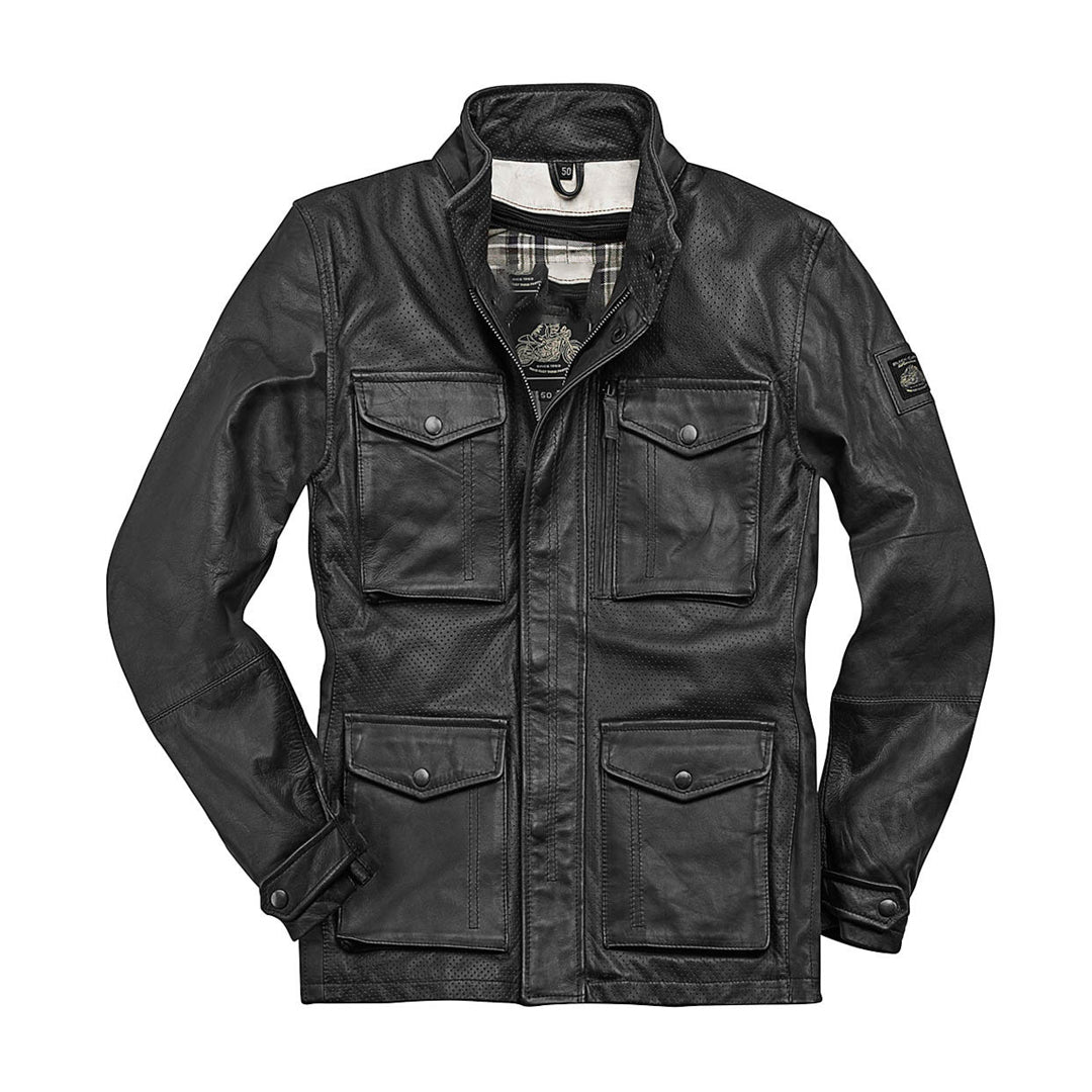 Men's Black-Cafe London Manhattan Leather Jacket