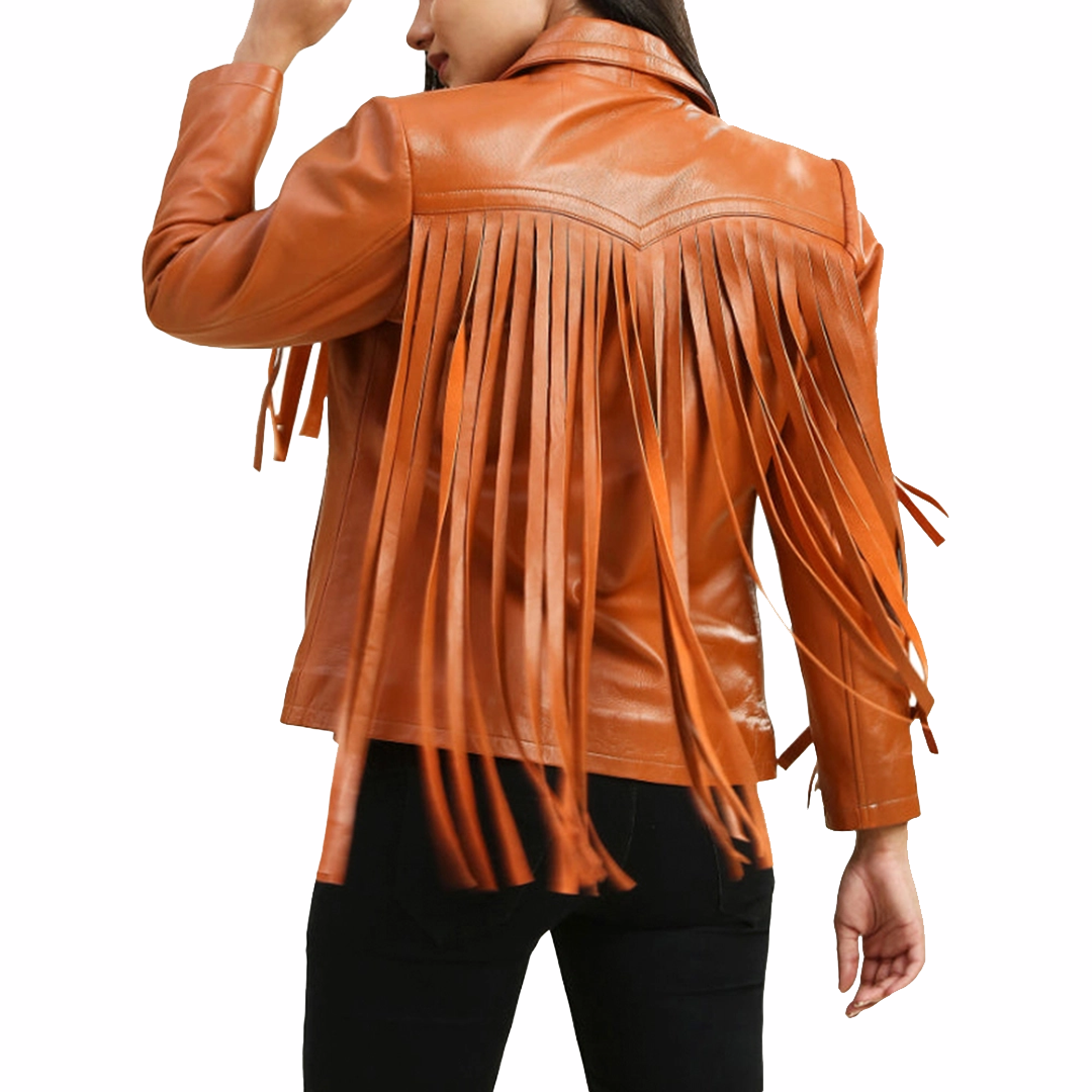 Women’s Brown Fringe Leather Jackets