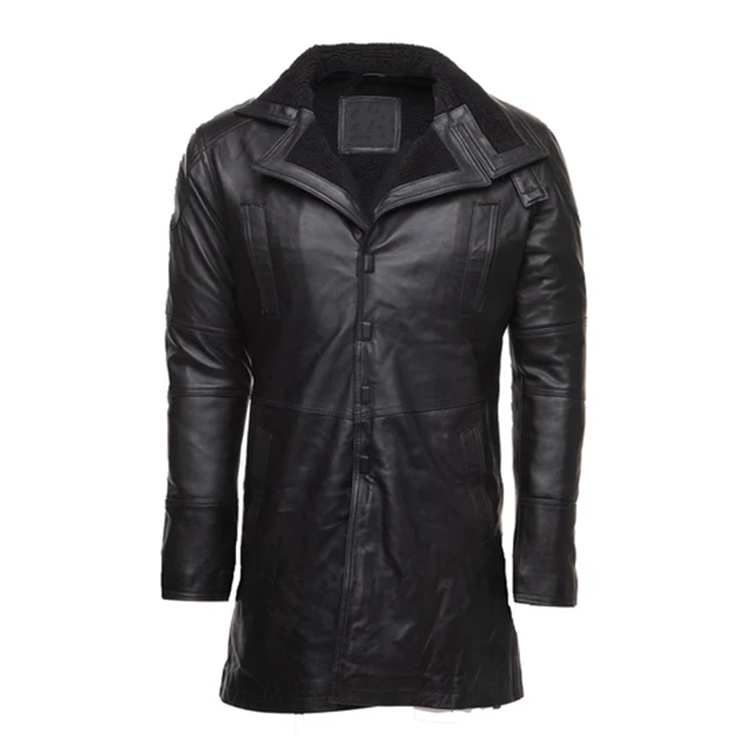 Black James' Tempest Leather Trench Coat