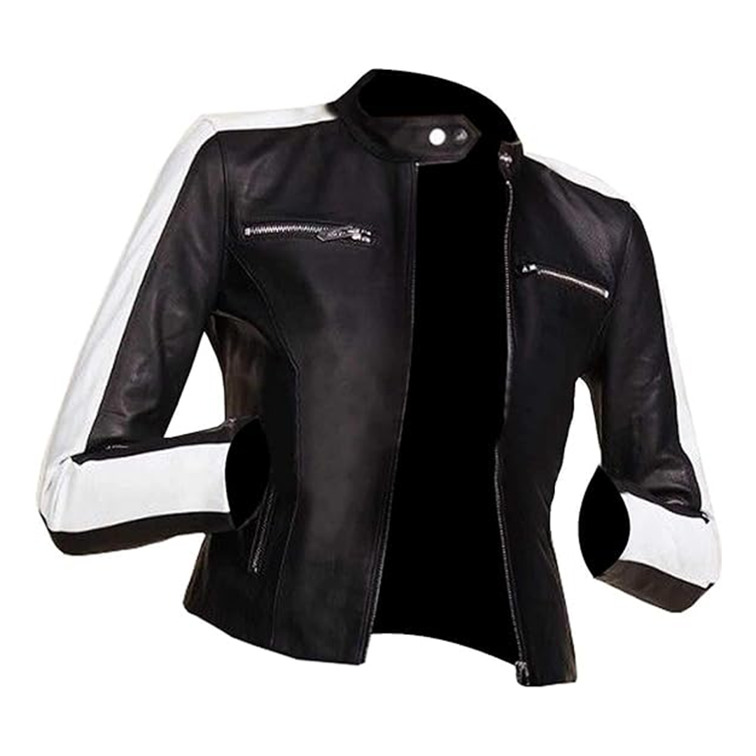 Women's Mighty Company Biker Leather Jacket