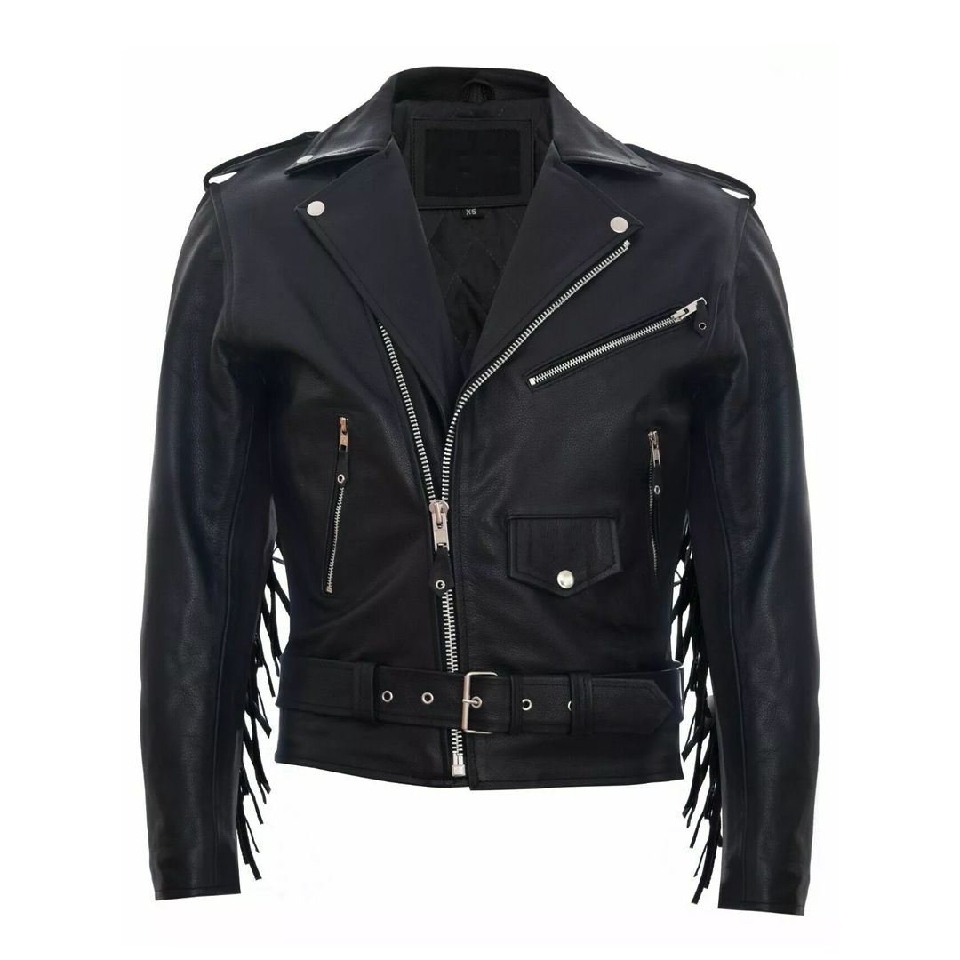 Women's Fringe Motorcycle Leather Jacket