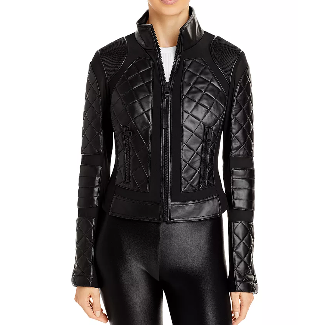 Women's Blanc Noir Moto Leather Jacket