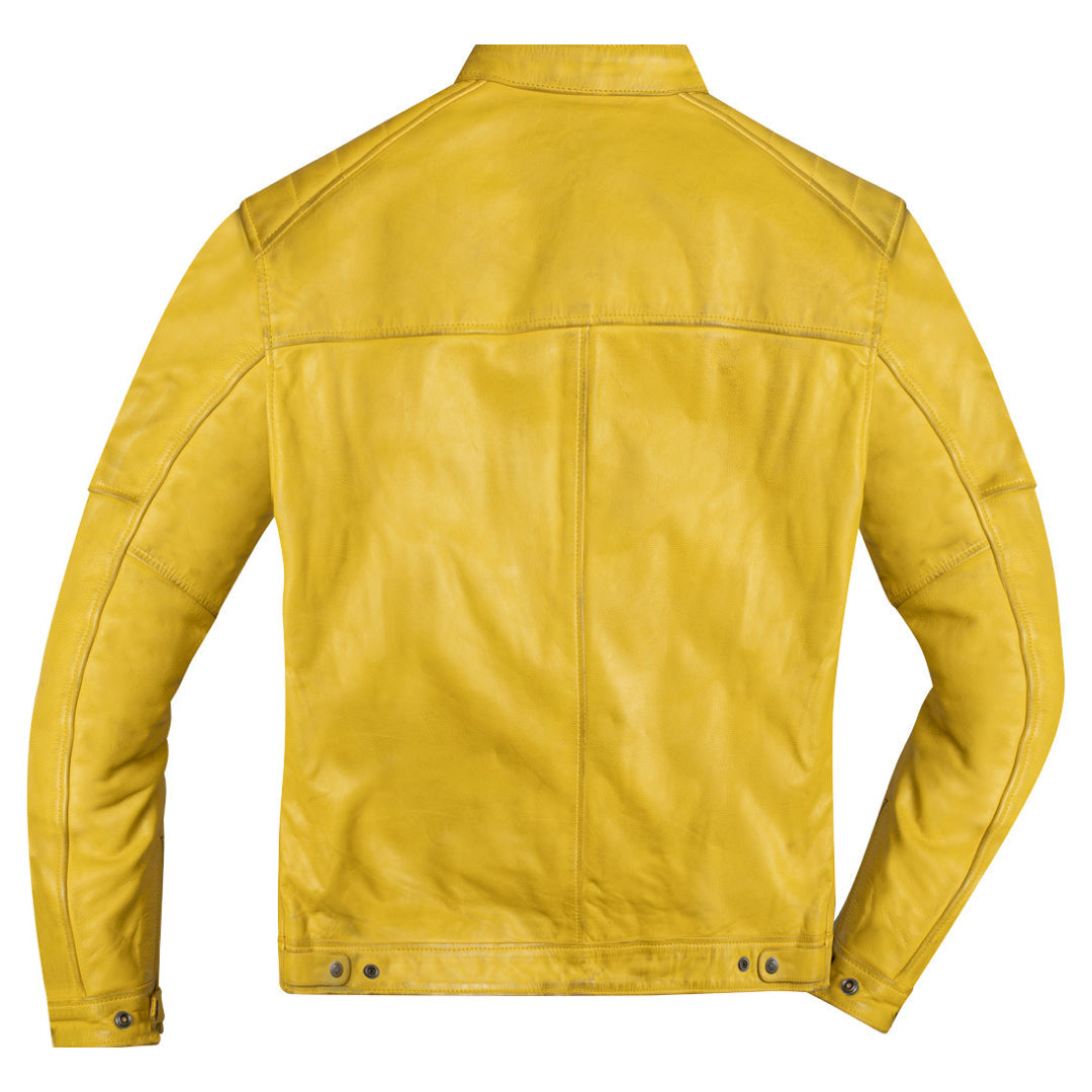 Men's Yellow HolyFreedom Zero Motorcycle Leather Jacket